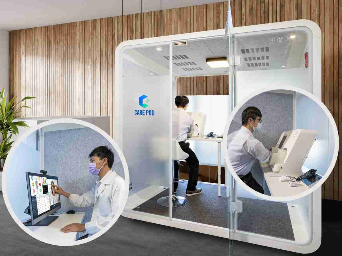 达擎于医疗科技展中展出＂远距诊疗舱＂，，，，以因应医疗数字化及社会高龄化趋势下、、、、复诊及慢性病患等族群对于远距看诊需求逐渐升高所推出的创新整合方案。。多功能合一、、、、高隐私性的远距诊疗舱可根据病患端与医师端的不同需求，，，提供弹性化及客制化功能，，，，节省医生和病患的精力及时间