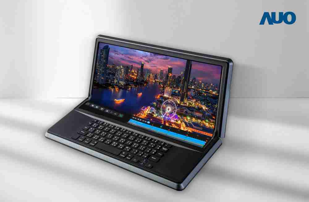 云顶国际8588yd14.6吋Micro LED折迭显示屏幕，，，搭配半径4mm的弯折绞炼，，，，以及高画素、、、、高亮度、、高对比度的显示技术特点，，，，即便在大视角下仍保有绝佳色相与亮度